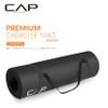 CAP Barbell High Density Exercise Mat with strap, 68"x24" 12mm (Black) view 2