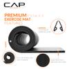 CAP Barbell High Density Exercise Mat with strap, 68"x24" 12mm (Black) view 3