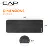 CAP Barbell High Density Exercise Mat with strap, 68"x24" 12mm (Black) view 4