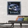 Trends International NFL Tennessee Titans - Neon Helmet 23 Wall Poster, 34L x 22.4W, Silver Framed Version view 2