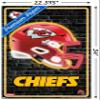 Trends International NFL Kansas City Chiefs - Neon Helmet 23 Wall Poster, 34L x 22.4W, Premium Poster & Mount Bundle view 3