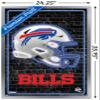 NFL Buffalo Bills - Neon Helmet 23 Wall Poster, 34L" x 22.4W", Silver Framed Version view 3