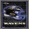 Trends International NFL Baltimore Ravens - Neon Helmet 23 Wall Poster, 34L x 22.4W, Barnwood Framed Version view 1