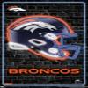 NFL Denver Broncos - Neon Helmet 23 Wall Poster, 34L" x 22.4W", Premium Unframed Version view 1