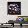 NFL Denver Broncos - Neon Helmet 23 Wall Poster, 34L" x 22.4W", Premium Unframed Version view 2