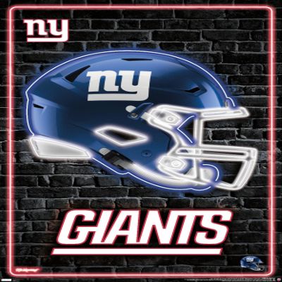 Trends International NFL New York Giants - Neon Helmet 23 Wall Poster, 22.4L x 14.7W, Premium Unframed Version