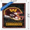 NFL Washington Commanders - Neon Helmet 23 Wall Poster, 22.4L" x 14.7W", White Framed Version view 3