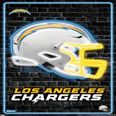 Trends International NFL Los Angeles Chargers - Neon Helmet 23 Wall Poster, 22.4L x 14.7W, Premium Unframed Version