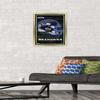 NFL Seattle Seahawks - Neon Helmet 23 Wall Poster, 22.4L" x 14.7W", Gold Framed Version view 2