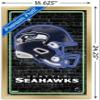 NFL Seattle Seahawks - Neon Helmet 23 Wall Poster, 22.4L" x 14.7W", Gold Framed Version view 3
