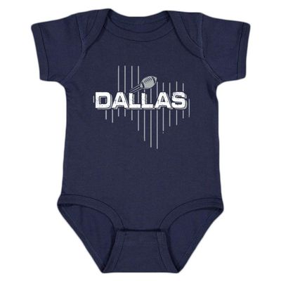 Xtreme Apparrel Dallas Field Map Baby Bodysuit for Football Fans (Navy, 24M)