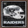 NFL Las Vegas Raiders - Neon Helmet 23 Wall Poster, 34L" x 22.4W", Mahogany Framed Version view 1