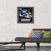 Trends International NFL New York Giants - Neon Helmet 23 Wall Poster, 22.4L x 14.7W, Barnwood Framed Version view 2