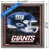 Trends International NFL New York Giants - Neon Helmet 23 Wall Poster, 22.4L x 14.7W, Barnwood Framed Version view 3