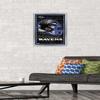Trends International NFL Baltimore Ravens - Neon Helmet 23 Wall Poster, 22.4L x 14.7W, Silver Framed Version view 2