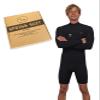 Ho Stevie! Mens Long Sleeve Short Leg Surfing Springsuit - Chest Zip Spring Suit - Warm Superstretch 2mm Neoprene w/GBS Seams (Black 2mm, M (Medium)) view 1