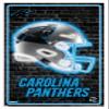 Trends International NFL Carolina Panthers - Neon Helmet 23 Wall Poster, 34L x 22.4W, White Framed Version view 1