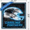 Trends International NFL Carolina Panthers - Neon Helmet 23 Wall Poster, 34L x 22.4W, White Framed Version view 3