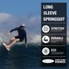 Ho Stevie! Mens Long Sleeve Short Leg Surfing Springsuit - Chest Zip Spring Suit - Warm Superstretch 2mm Neoprene w/GBS Seams (Black 2mm, MS (Medium Short)) view 2