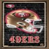NFL San Francisco 49ers - Neon Helmet 23 Wall Poster, 22.4L" x 14.7W", Bronze Framed Version view 1