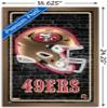 NFL San Francisco 49ers - Neon Helmet 23 Wall Poster, 22.4L" x 14.7W", Bronze Framed Version view 3
