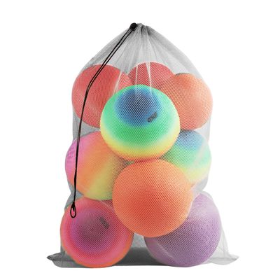 GSE Mesh Drawstring Ball Bag with Shoulder Strap, 1-Pack, Grey, 24" x 36"