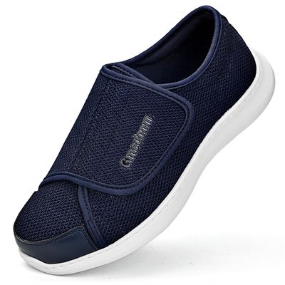 Gmedonm Men's Wide Shoes with for Diabetic Swollen Feet Elderly Walking