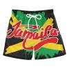 Aflyko Patriot Boys' Board Shorts Jamaican Flag Doodle Swim Trunks Bathing Suit Girls Beach Swimwear Quick Dry Swimming Shorts Jamaica Independence Day All Day Shorts Gym Shorts L view 1