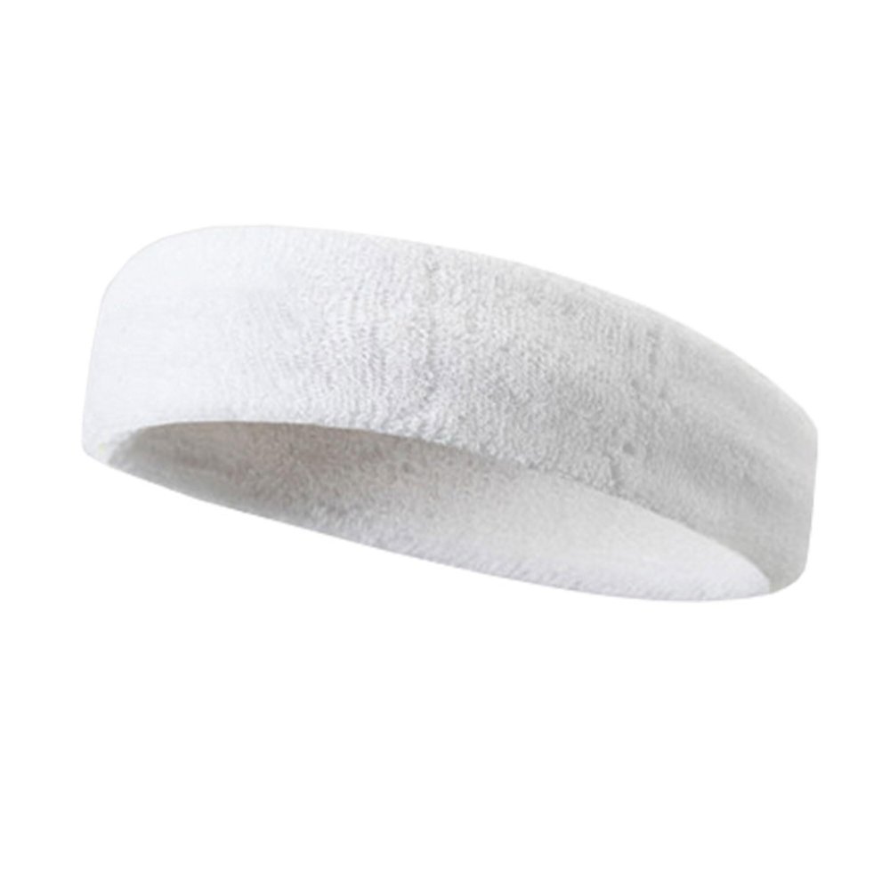jueshanzj Outdoor Sports Hair Bands Running Yoga Headband Basketball Cycling Badminton Tennis White one Size