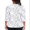 Tanst Sky Women's Golf Top, Polo Shirts for Woman Quarter Zip Collared 3/4 Sleeve UPF 50 Apparel Ladies Pickleball Tennis Hiking Workout Running Loose Fit Athletic Clothing White XX-Large view 2
