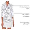 Tanst Sky Women's Golf Top, Polo Shirts for Woman Quarter Zip Collared 3/4 Sleeve UPF 50 Apparel Ladies Pickleball Tennis Hiking Workout Running Loose Fit Athletic Clothing White XX-Large view 4