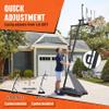 Seray Basketball Hoop with 4.8-10FT Height Adjustable for Kids/Adults, Basketball Hoop Outdoor 10 ft Adjustable with 44 Inch Backboard and 2 Wheels for Outdoor/Indoor Sports, white view 4