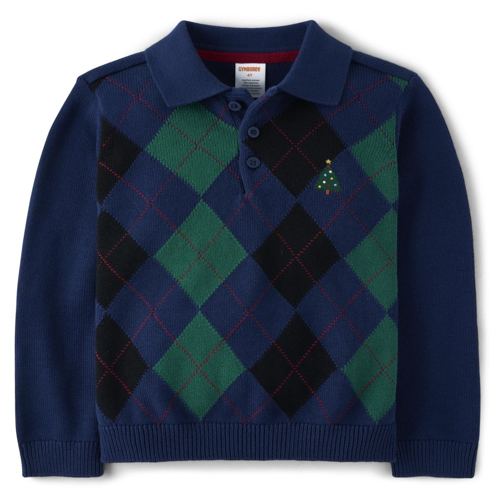 Gymboree,and Toddler Long Sleeve Sweaters,Argyle Green,10