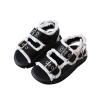 Big Kids Girl Sandals Summer Pink Black Hairy Edge Adjustable Ankle Width Soft Bottom with Princess Shoes Toddler Clogs (Black, 2 Big Kids)