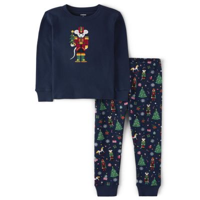 Gymboree,Gymmie Cotton Pajama Sets, Big Kid, Toddler,Nutcracker Print,12-18 MONTHS