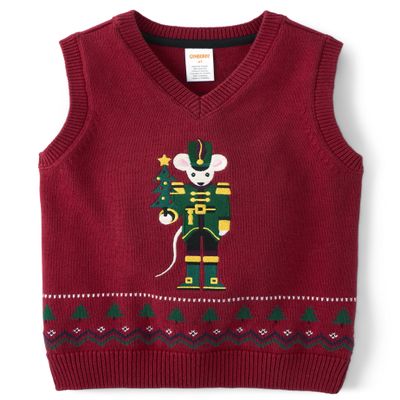 Gymboree,and Toddler Sweater Vests,Nutcracker Red,5T