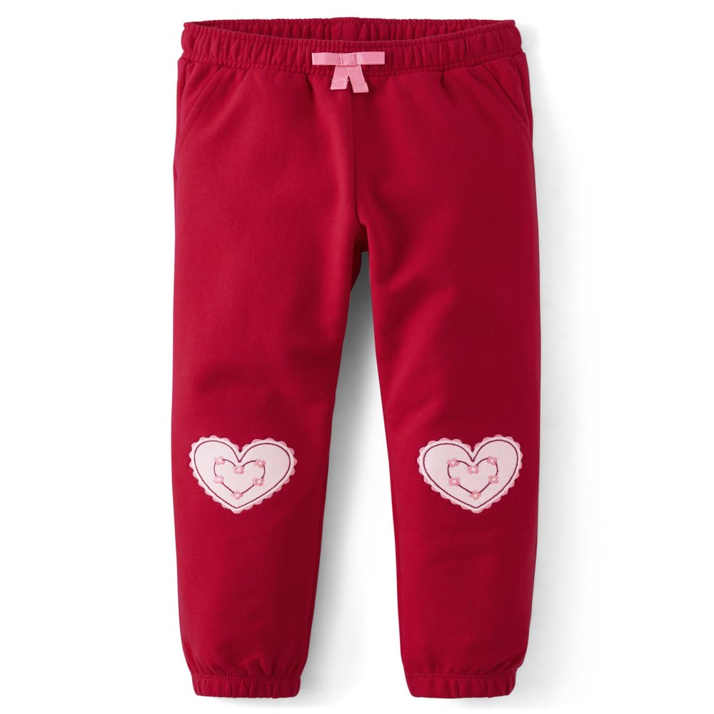 Gymboree,and Toddler Fleece Jogger Sweatpants,Valentine Hearts,18-24 Months