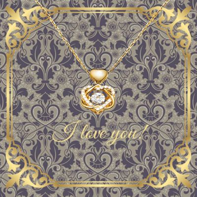 Heart Knot Gold Necklace Heart Knot Necklace I Love You