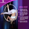 Aerial Hoop, 85CM/90CM Lyra Hoop Aerial Rings Equipment, Aerial Hoop Set Aerial Fitness with Aerial Rigging, 25mm Thickness, Single Stainless Steel Hoop for Dancing Studio, Aerial Fitness view 3