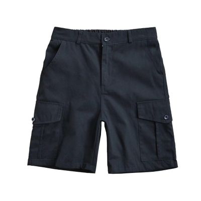 Maiyifu-GJ Men's Relaxed Fit Lightweight Multi Pocket Shorts Straight Cargo Shorts Summer Workout Workwear Shorts (Black,Large)