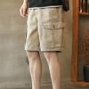 Maiyifu-GJ Men's Relaxed Fit Lightweight Multi Pocket Shorts Straight Cargo Shorts Summer Workout Workwear Shorts (Khaki,XX-Large) view 2