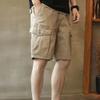 Maiyifu-GJ Men's Relaxed Fit Lightweight Multi Pocket Shorts Straight Cargo Shorts Summer Workout Workwear Shorts (Khaki,XX-Large) view 3
