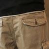 Maiyifu-GJ Men's Relaxed Fit Lightweight Multi Pocket Shorts Straight Cargo Shorts Summer Workout Workwear Shorts (Khaki,XX-Large) view 4