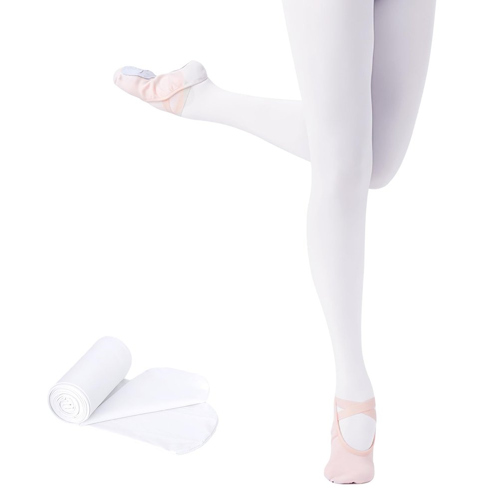 Beauty 2Pcs Girls' Ballet Tights, Toddler Ultra Soft Footed Tights, Ballet Leotards Dance Outfit for Kids