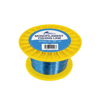BLUEWING Monofilament Fishing Line Dia. 0.6mm 50 lbs 3000 Yards Invisible Thin Diameter Mono Fish Wire String, Blue