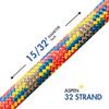 Arbo Space 11.7mm Aspen Kernmantle Static 32 Strand Arborist Climbing Rope for Single Rope Technique (Sewn Eye, 600ft) view 2