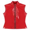YiZYiF Men's Wetlook Leather Stringer Gym Tank Tops Bodybuilding Workout Sleeveless Shirts 3# Red Large view 1