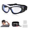 SooGree Sports Goggles Glasses Basketball Soccer Football Glasses Sports Eyewear Safety Goggles Anti-fog Lens Replaceable (Black framed blue nose pad) view 1