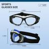 SooGree Sports Goggles Glasses Basketball Soccer Football Glasses Sports Eyewear Safety Goggles Anti-fog Lens Replaceable (Black framed blue nose pad) view 2