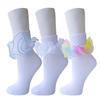 ACGarden Women Big Ruffle Socks Double Lace Turn Cuff (Size 9-11, 3 Pairs) view 1